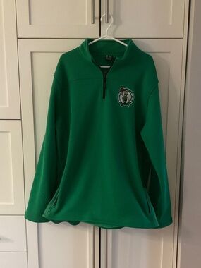 Ultra Game NBA Green Heavyweight Quarter-Zip Pullover - Boston Celtics
